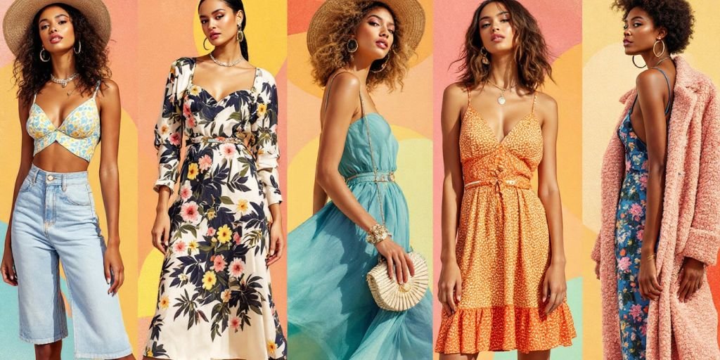 Mulheres com roupas estilosas e modernas.