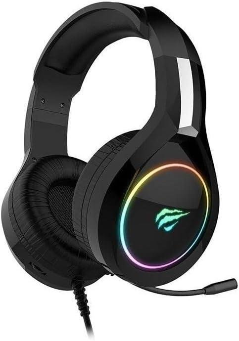 Havit HV-H2232d - Fone de Ouvido, Gamer, Iluminação RGB, com Microfone, Falante de 50mm, Conector 3.5mm